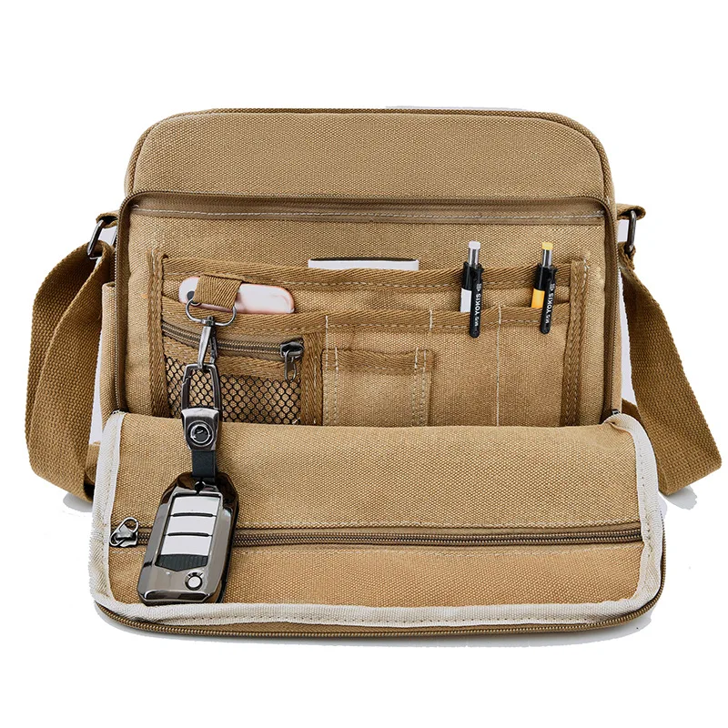 Men's Canvas Satchels Messenger Bags Zipper Open Casual Travel School Shoulder Crossbody Pack High Quality Lightweight Handbags
Men's Canvas Satchels Messenger Bags Zipper Open Casual Travel School Shoulder Crossbody Pack High Quality Lightweight Handbags