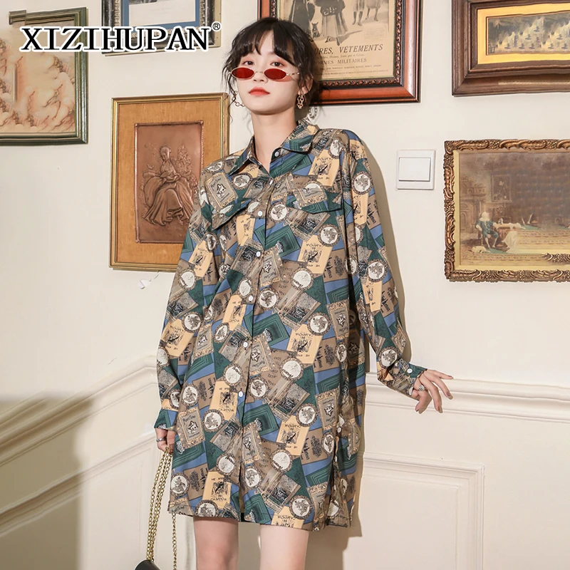 XIZIHUPAN Vintage Straight Loose Top Women Lapel Long Sleeve Colorblock Korean Fashion Streetwear Casual Women's Shirt 2021 New
XIZIHUPAN Vintage Straight Loose Top Women Lapel Long Sleeve Colorblock Korean Fashion Streetwear Casual Women's Shirt 2021 New