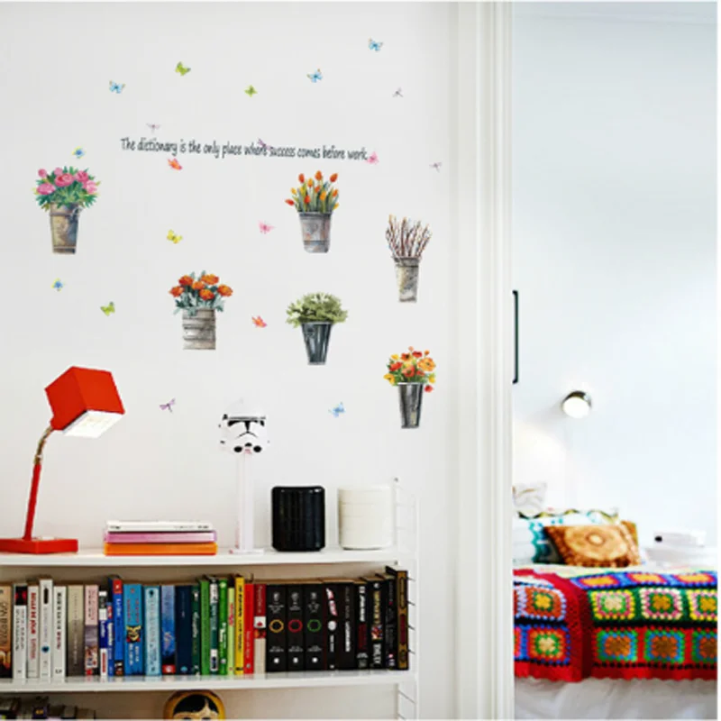 Potted plant flower Living Room Bedroom Removable Self-adhesive Furniture Window Wall Sticker Waterproof Decals Decor Murals
Potted plant flower Living Room Bedroom Removable Self-adhesive Furniture Window Wall Sticker Waterproof Decals Decor Murals