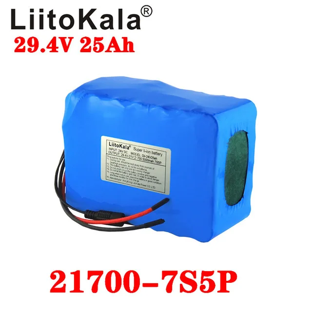 LiitoKala 24V 25Ah battery pack 21700 battery electric bicycle moped /electric/lithium ion battery pack
LiitoKala 24V 25Ah battery pack 21700 battery electric bicycle moped /electric/lithium ion battery pack