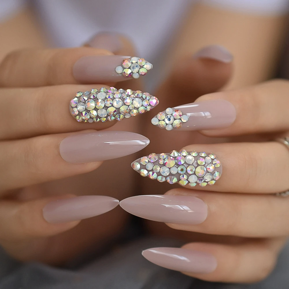 Sharp Unique Artificial False Nail 3D Designed Rhinestone Long Stiletto Nail Tips New Arrival Decoration Nail Art
Sharp Unique Artificial False Nail 3D Designed Rhinestone Long Stiletto Nail Tips New Arrival Decoration Nail Art