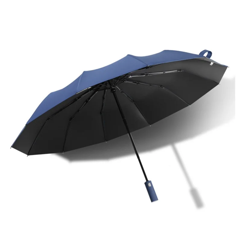 Automatic Sunny Rain Anti-UV Tri-folded Umbrella 12 Bone Windproof Umbrella Large Auto Luxury Black Coating Parasol Rain Gear
Automatic Sunny Rain Anti-UV Tri-folded Umbrella 12 Bone Windproof Umbrella Large Auto Luxury Black Coating Parasol Rain Gear