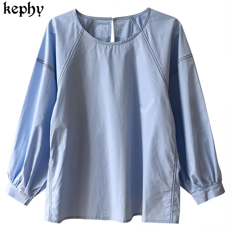 2021 Women round neck pullover shirt Lantern Sleeve Blouse Plus size women clothing women cotton casual tops Spring T Shirts
2021 Women round neck pullover shirt Lantern Sleeve Blouse Plus size women clothing women cotton casual tops Spring T Shirts