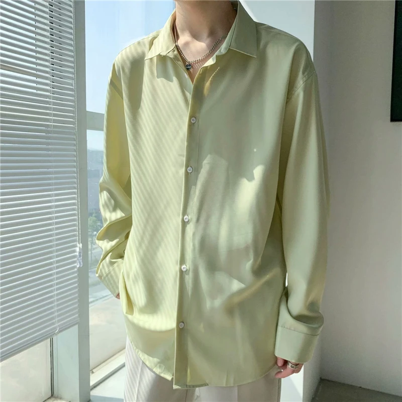 Korean Shirts Men 2021 Summer Solid Color Thin Section Long Sleeve Shirt Casual Loose Tops Couple Clothing Fashion Streetwear 
Korean Shirts Men 2021 Summer Solid Color Thin Section Long Sleeve Shirt Casual Loose Tops Couple Clothing Fashion Streetwear