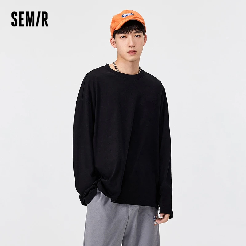 Футболка SEMIR мужская с длинным рукавом, свободная тенниска с круглым вырезом, повседневная майка оверсайз, однотонная, осень 2021
Футболка SEMIR мужская с длинным рукавом, свободная тенниска с круглым вырезом, повседневная майка оверсайз, однотонная, осень 2021