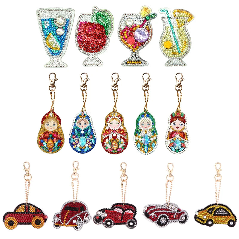 DIY Full Drill Special Shaped Diamond Painting Keychains Pendant Diamond Keyring Embroidery Cross Stitch Craft
DIY Full Drill Special Shaped Diamond Painting Keychains Pendant Diamond Keyring Embroidery Cross Stitch Craft