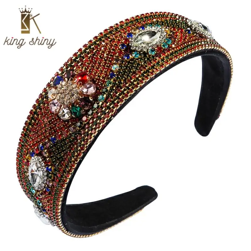 Boutique Colorful Crystal Flower Wide Headband for Lady Baroque Full Multi Color Rhinestone Hair Band Bridal Wedding Party Bezel
Boutique Colorful Crystal Flower Wide Headband for Lady Baroque Full Multi Color Rhinestone Hair Band Bridal Wedding Party Bezel
