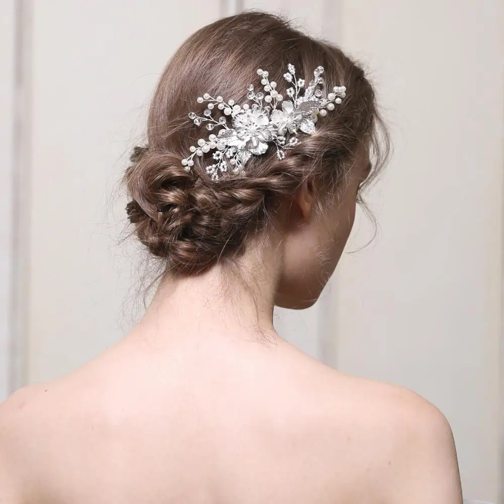 Silver Color Flower Bridal Hair Accessories Pearl Hair Comb Wedding Hair Jewelry Headpiece Decoration Elegant Women Accessories
Silver Color Flower Bridal Hair Accessories Pearl Hair Comb Wedding Hair Jewelry Headpiece Decoration Elegant Women Accessories