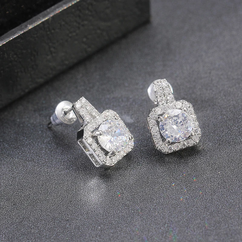 Exquisite Shiny Full Filled Zircon Square Stud Earring Women Luxury Evening Party Earrings Ear Jewelry
Exquisite Shiny Full Filled Zircon Square Stud Earring Women Luxury Evening Party Earrings Ear Jewelry