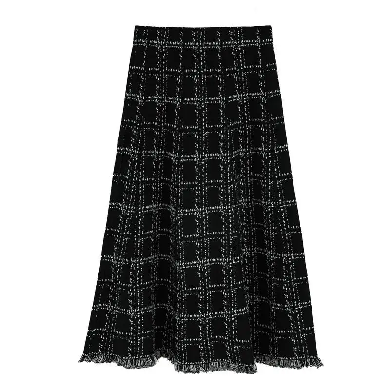 Women 2021 Autumn Winter New Knitted Sweater Skirt Female Elastic High Waist A-line Skirt Women Vintage Plaid Long Skirts L685
Women 2021 Autumn Winter New Knitted Sweater Skirt Female Elastic High Waist A-line Skirt Women Vintage Plaid Long Skirts L685