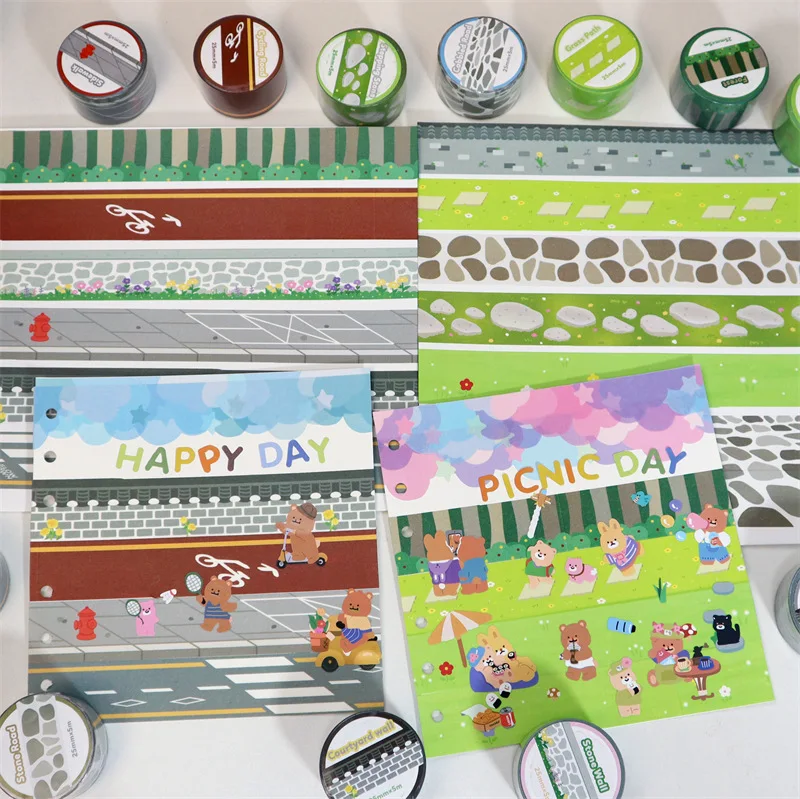 5M Korean Ins Outdoor Street Grassland Washi Tape Scrapbooking Notebook Diy Diary Decoration Cute Stationery Stickers Aesthetics
5M Korean Ins Outdoor Street Grassland Washi Tape Scrapbooking Notebook Diy Diary Decoration Cute Stationery Stickers Aesthetics