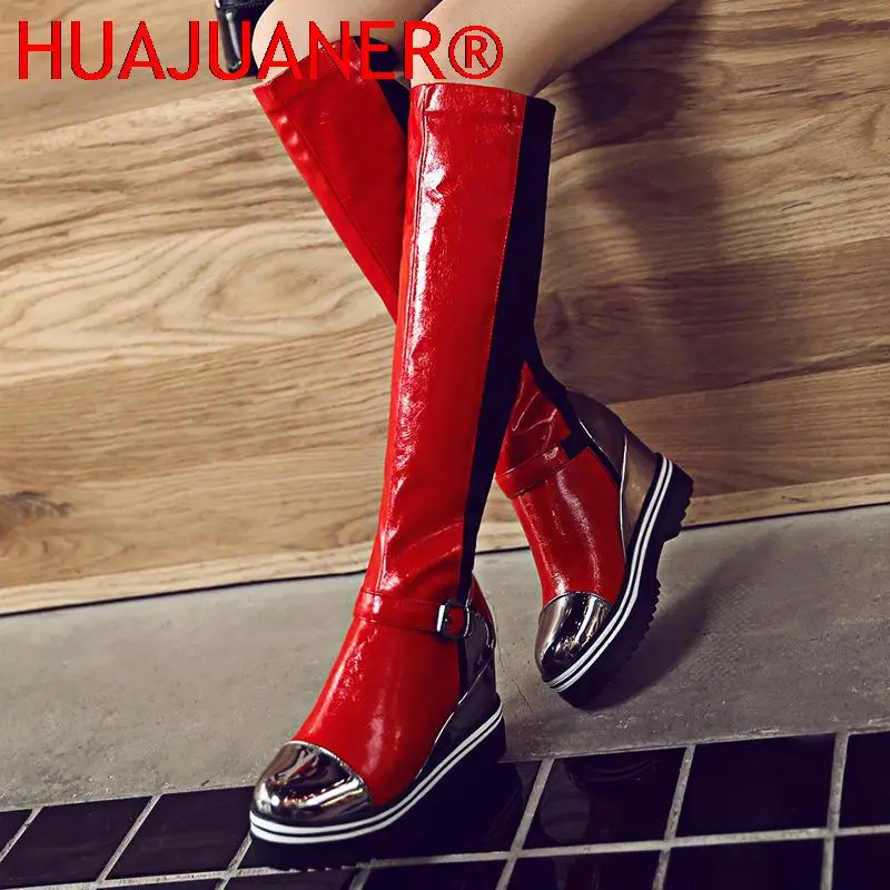 Wedge Platform Women High Boots Knee High Boots Girls Slip on Fashion Height Heel Wedge Boot Red Black Casual Shoes Woman
Wedge Platform Women High Boots Knee High Boots Girls Slip on Fashion Height Heel Wedge Boot Red Black Casual Shoes Woman