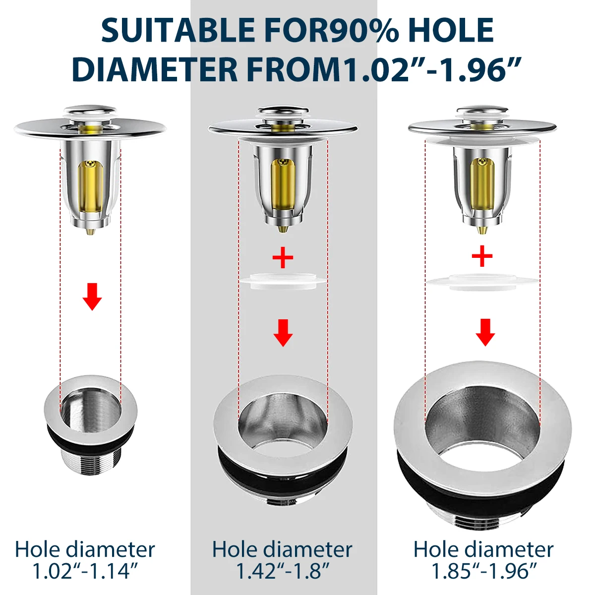 Universal Sink Drain Plug Pop-up Sink Drain filter 24mm Drain Plug with Basket Sink Drain Plug Replacement for Kitchen Bathroom
Universal Sink Drain Plug Pop-up Sink Drain filter 24mm Drain Plug with Basket Sink Drain Plug Replacement for Kitchen Bathroom