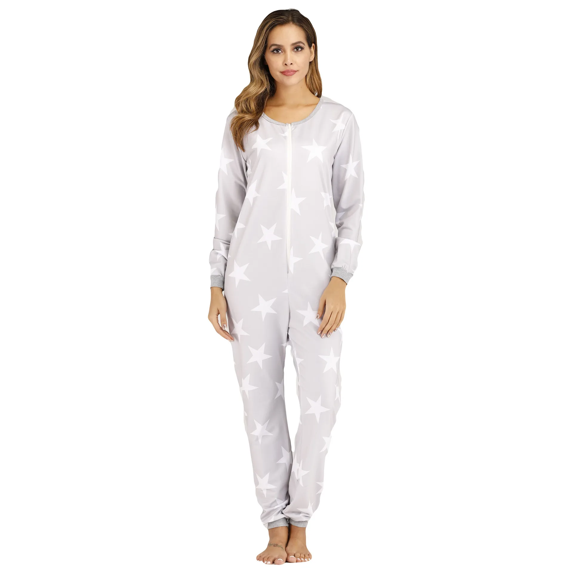 Autumn Women Zipper Pajamas Long Sleeve Sleepwear Nighty Nightwear Fashion Round Neck Home Wear
Autumn Women Zipper Pajamas Long Sleeve Sleepwear Nighty Nightwear Fashion Round Neck Home Wear