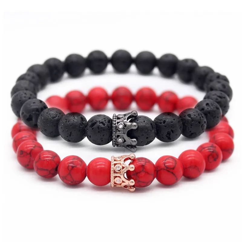 8mm Natural Stone Beads Bracelets & Bangles King Queen Couple Bracelet for Lovers His And Hers Jewelry Handmade MBR180309
8mm Natural Stone Beads Bracelets & Bangles King Queen Couple Bracelet for Lovers His And Hers Jewelry Handmade MBR180309