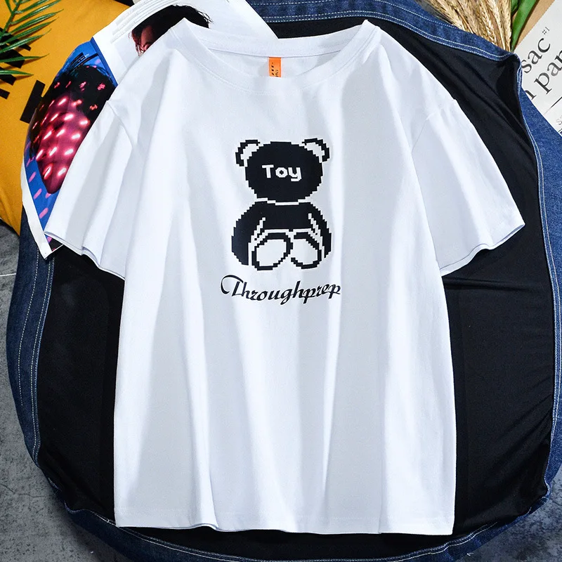 Spring And Summer New Casual Short-sleeved Cartoon Printing Japanese Small Fresh T-shirt Hong Kong Style Ins Loose Couple Jacket
Spring And Summer New Casual Short-sleeved Cartoon Printing Japanese Small Fresh T-shirt Hong Kong Style Ins Loose Couple Jacket