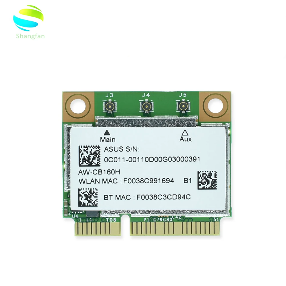 AzureWave AW CB160H BCM94360HMB BCM94360 Половина мини PCI express 802.11AC 1300 Мбит/с Беспроводной WI FI WLAN
