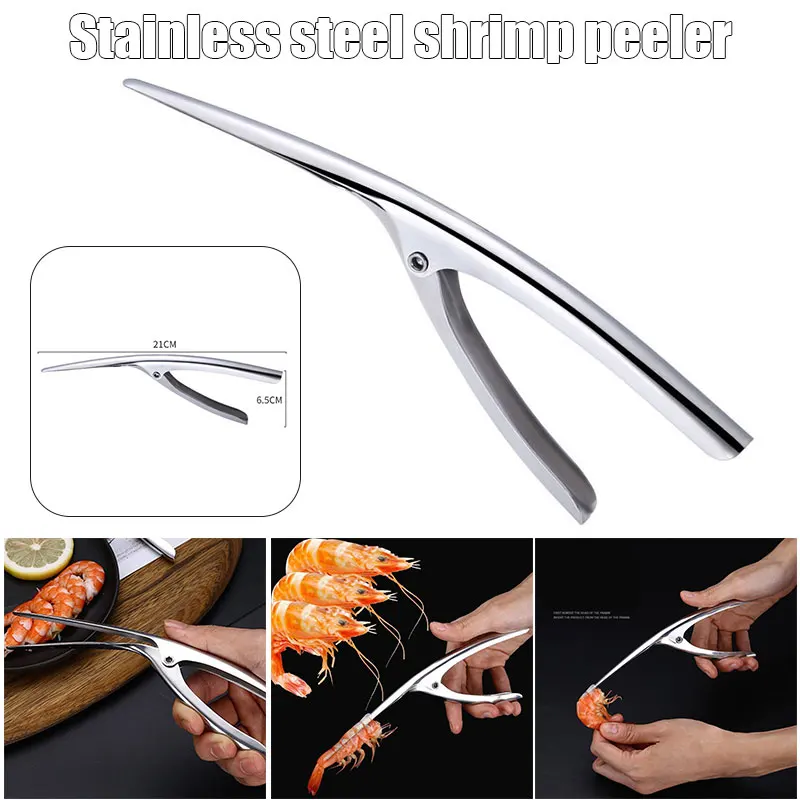 Stainless Steel Prawn Peeler Shrimp Deveiner Peel Device Creative Kitchen Seafood Tools TRYC889
Stainless Steel Prawn Peeler Shrimp Deveiner Peel Device Creative Kitchen Seafood Tools TRYC889