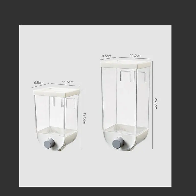 Wall Mounted Press Cereals Dispenser Grain Storage Box Dry Food Container Organizer Kitchen Accessories Tools 1000/1500ml
Wall Mounted Press Cereals Dispenser Grain Storage Box Dry Food Container Organizer Kitchen Accessories Tools 1000/1500ml
