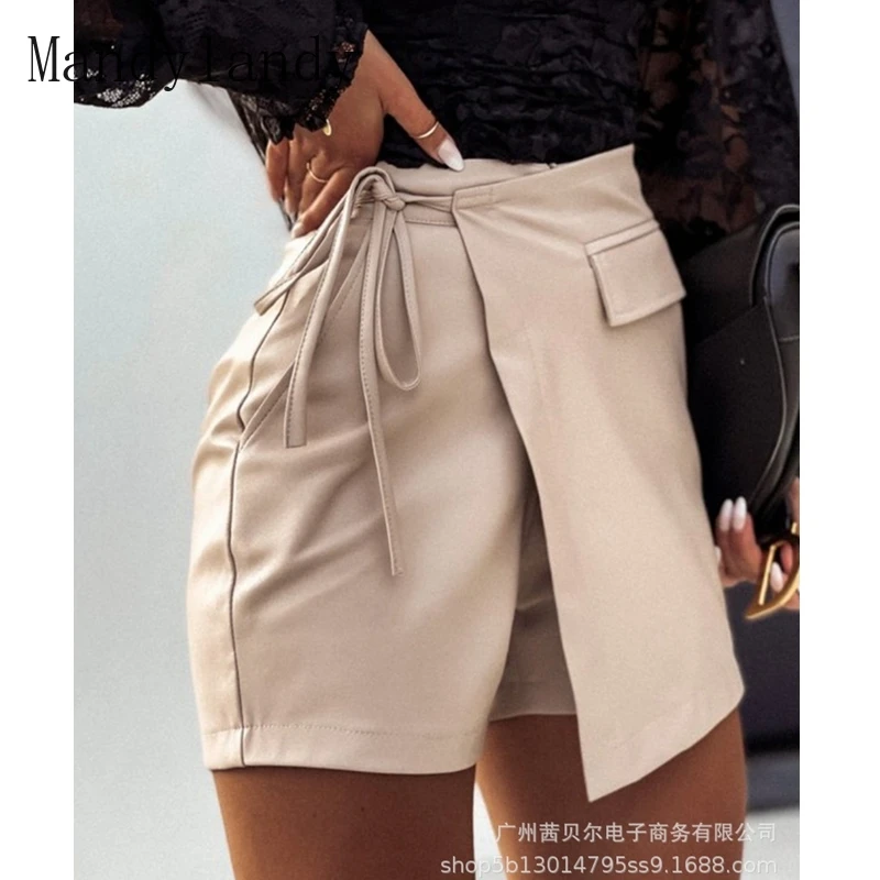 Mandylandy Shorts Autumn Fashion Bandage High Waist Slim Straight Shorts Women's Casual Solid Color Pocket Stitching Shorts
Mandylandy Shorts Autumn Fashion Bandage High Waist Slim Straight Shorts Women's Casual Solid Color Pocket Stitching Shorts