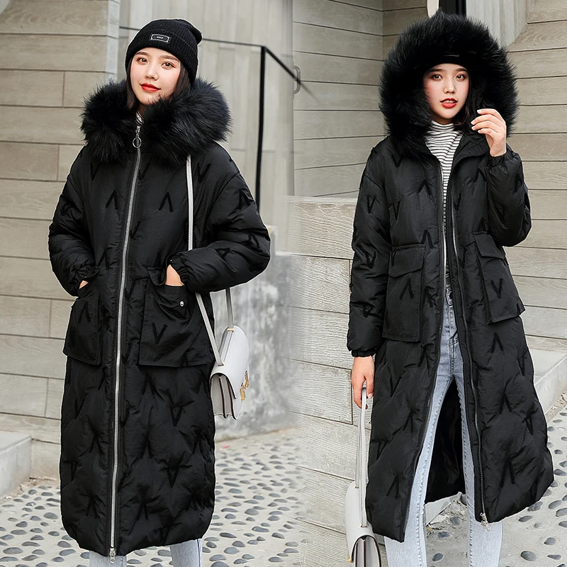 Fur Collar Coat Women Winter Jackets Down Cotton Hooded Coat Plus Size Parkas Irregular Coats Long Coat Fashion Female Tide
Fur Collar Coat Women Winter Jackets Down Cotton Hooded Coat Plus Size Parkas Irregular Coats Long Coat Fashion Female Tide