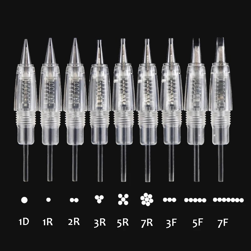 Screw 100pcs Permanent Makeup eyebrow lip tattoo pen Cartridge Needle 1R 1D 3R 5R 5F 7F for Micropigmentation Device
Screw 100pcs Permanent Makeup eyebrow lip tattoo pen Cartridge Needle 1R 1D 3R 5R 5F 7F for Micropigmentation Device