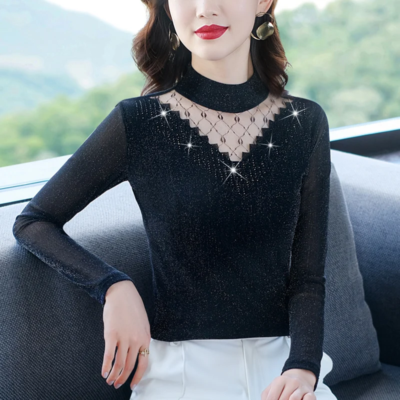 Long sleeve T Shirt Women Cropped Tops Tee Shirt Woman Clothing High Quality Black 
Long sleeve T Shirt Women Cropped Tops Tee Shirt Woman Clothing High Quality Black