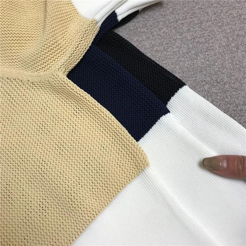 2021 Spring Summer New Color Matching Design All-Matching Graceful Polo Shirt Collar Ice Silk Knitted Women Short Sleeve Top
2021 Spring Summer New Color Matching Design All-Matching Graceful Polo Shirt Collar Ice Silk Knitted Women Short Sleeve Top