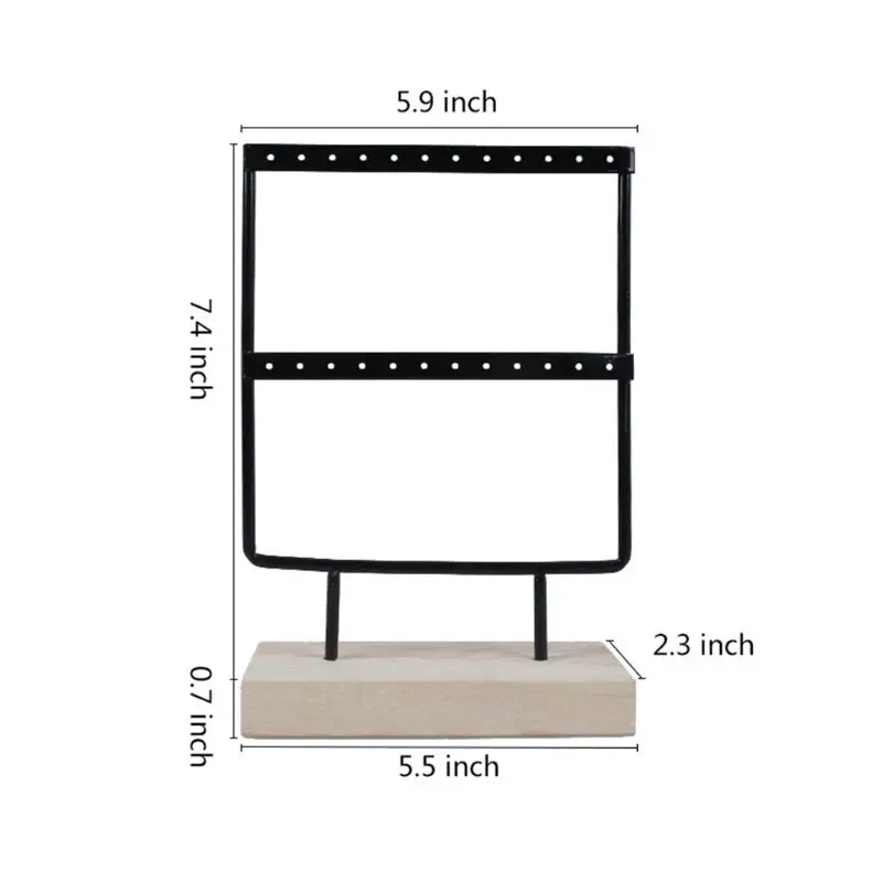 24 Hole Wooden Metal Jewelry Rack Necklace Bracelet Earring Stud Storage Holder E15E
24 Hole Wooden Metal Jewelry Rack Necklace Bracelet Earring Stud Storage Holder E15E