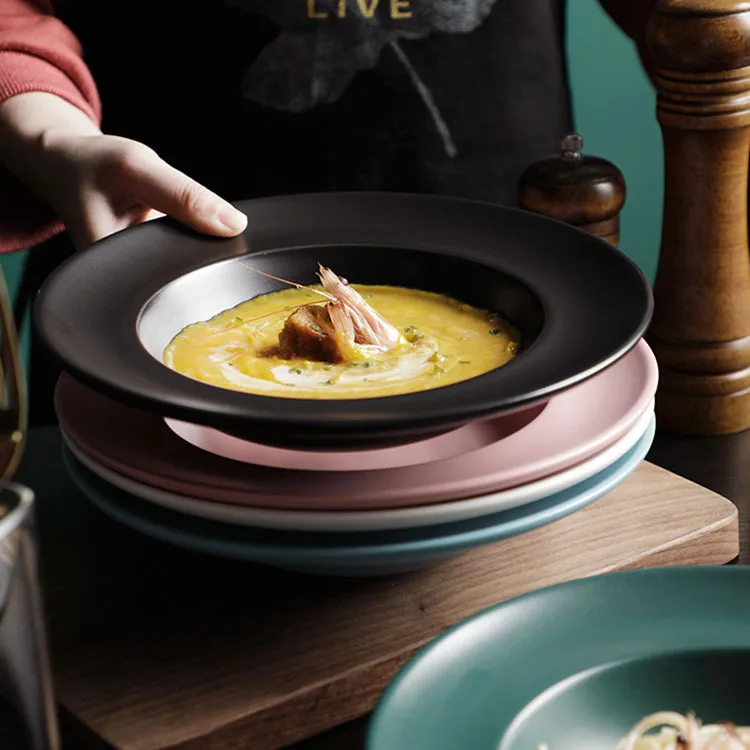 Nordic Creative Ceramic Straw Hat Plate Pasta Plate Salad Plate Deep Soup Plate Household Tableware Dish Western Food Plate
Nordic Creative Ceramic Straw Hat Plate Pasta Plate Salad Plate Deep Soup Plate Household Tableware Dish Western Food Plate