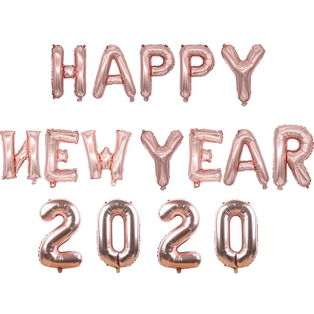 16 дюймов счастливый новый год 2020 Алюминиевая фольга шар большие воздушные шары в