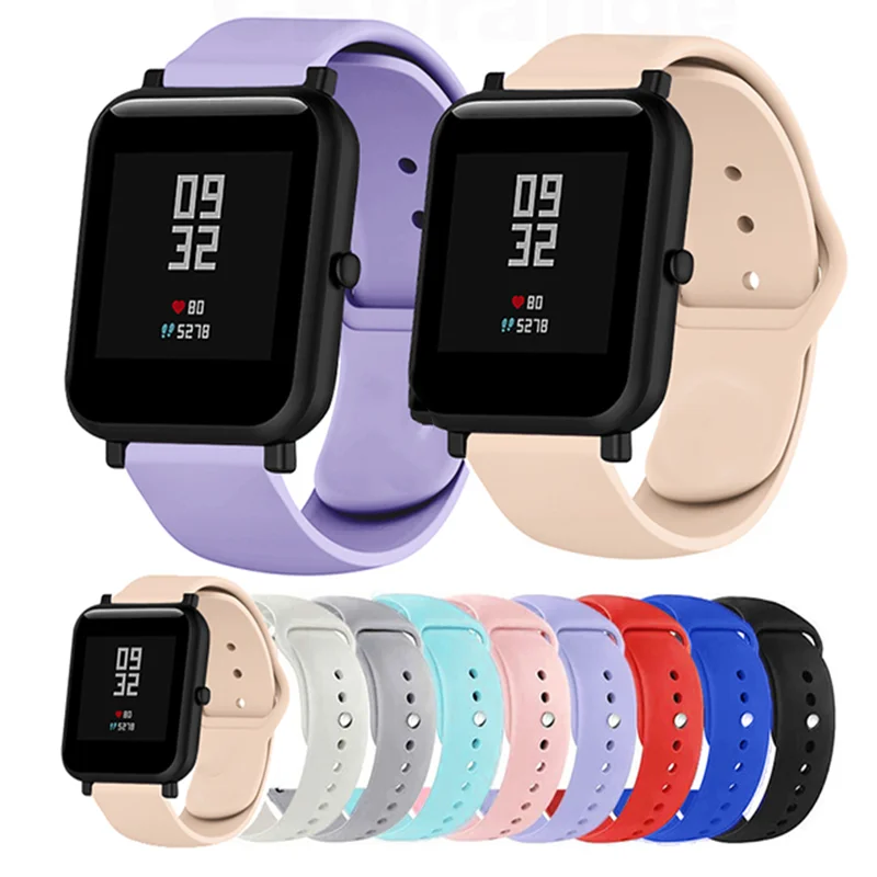20mm/22mm Silicone band For Amazfit GTS/2/2e/GTS2 Mini/GTR 42mm/47mm/GTR2/2e/stratos 2/3 iWatch band Bracelet Amazfit bip strap 
20mm/22mm Silicone band For Amazfit GTS/2/2e/GTS2 Mini/GTR 42mm/47mm/GTR2/2e/stratos 2/3 iWatch band Bracelet Amazfit bip strap