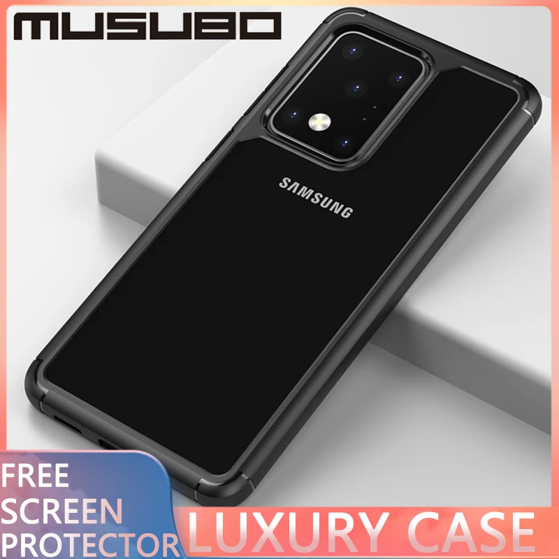 

Musubo Luxury Fashion Case For Samsung Galaxy S20 Plus 5G S20 Ultra S10E Plus Fundas Clear Back Cover Thin Casing phone case