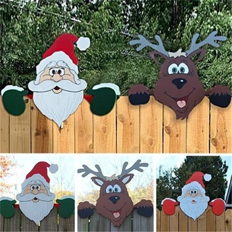 Christmas Ornaments Santa Claus Reindeer Over Fence Ornament Christmas Home Garden Decoration B88
Christmas Ornaments Santa Claus Reindeer Over Fence Ornament Christmas Home Garden Decoration B88