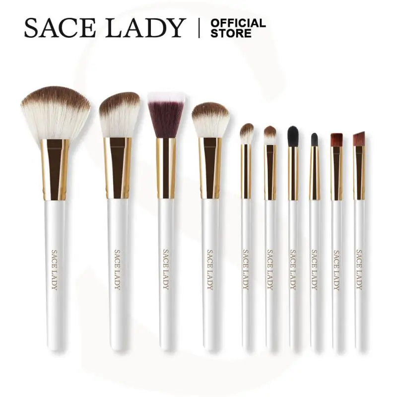 SACE LADY 10pcs Makeup Brushes Set Cosmetic Powder Eye Shadow Foundation Blush Blending Beauty Make Up Brush Maquiagem
SACE LADY 10pcs Makeup Brushes Set Cosmetic Powder Eye Shadow Foundation Blush Blending Beauty Make Up Brush Maquiagem