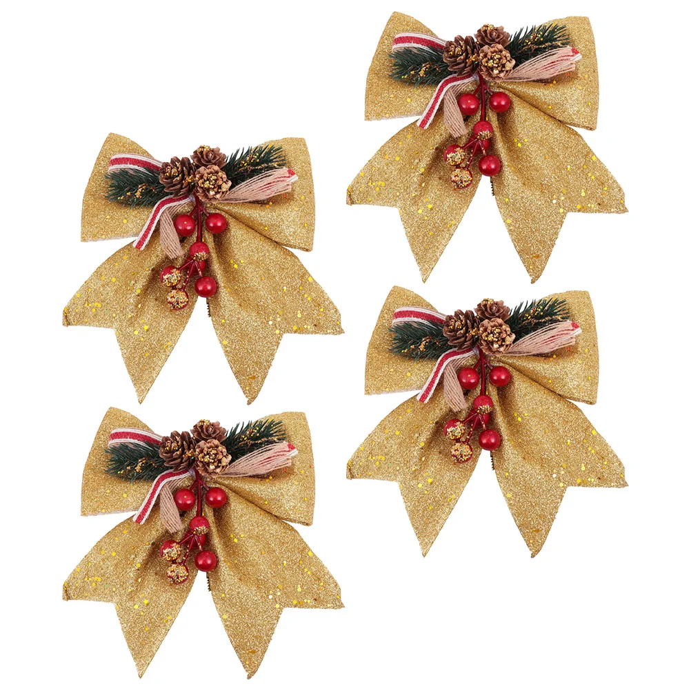 4pcs Glitter DIY Bows Christmas Tree Decoration Showcase Hanging Bow Ornaments
4pcs Glitter DIY Bows Christmas Tree Decoration Showcase Hanging Bow Ornaments