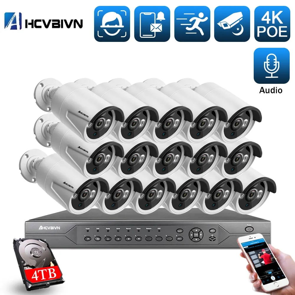 Система видеонаблюдения AHCVBIVN AI 5 Мп H.265 POE NVR, наружная водонепроницаемая IP-камера безопасности с аудио, комплект POE для видеонаблюдения
Система видеонаблюдения AHCVBIVN AI 5 Мп H.265 POE NVR, наружная водонепроницаемая IP-камера безопасности с аудио, комплект POE для видеонаблюдения