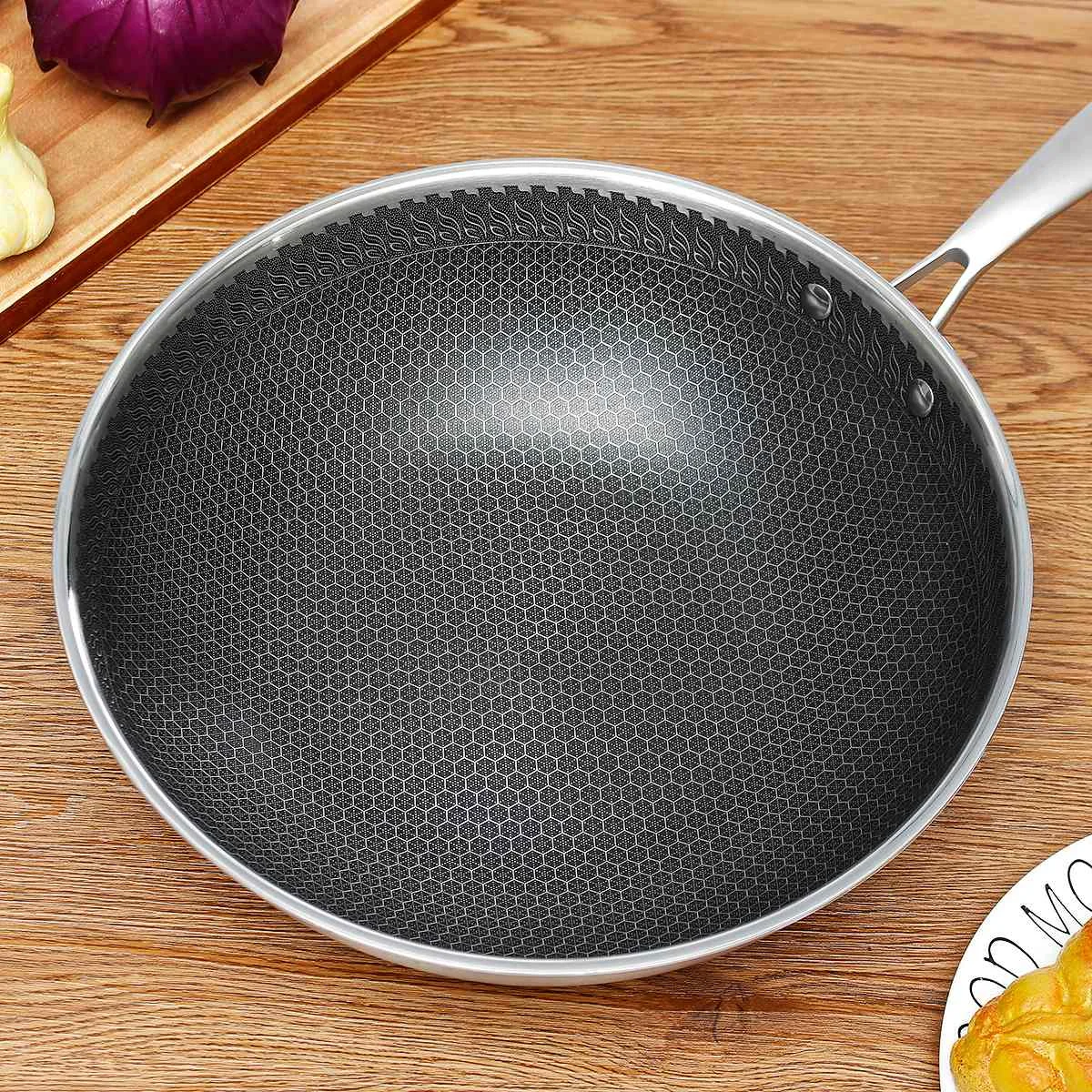 Stainless Steel Non-stick Frying Pan High Quality Skillet General Purpose Induction Cooker Multipurpose Cookware Home Kitchen
Stainless Steel Non-stick Frying Pan High Quality Skillet General Purpose Induction Cooker Multipurpose Cookware Home Kitchen