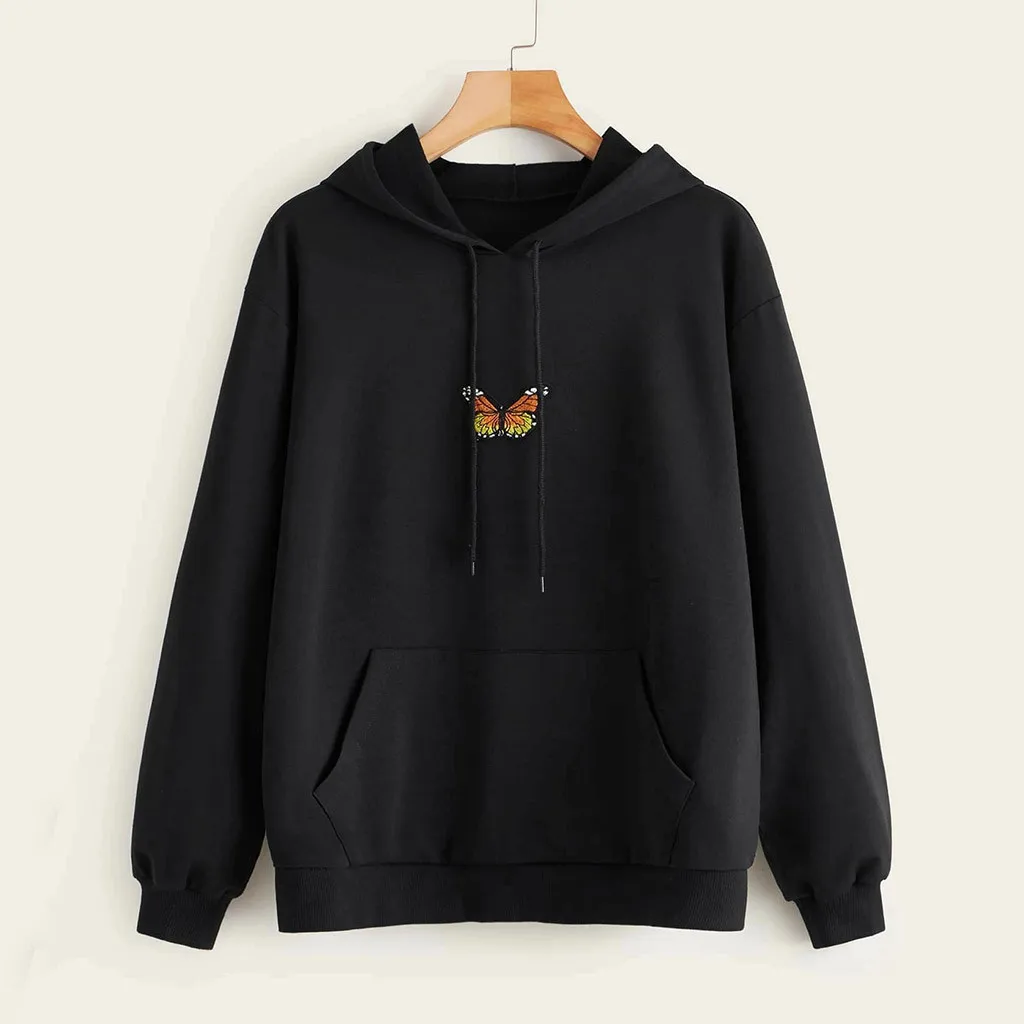 Women Hoodies Sweatshirts Ladies Autumn Winter Fashion Casual Butterfly Print Long Sleeve Pocket Pullover Hoodie Tunic Top M140# 
Women Hoodies Sweatshirts Ladies Autumn Winter Fashion Casual Butterfly Print Long Sleeve Pocket Pullover Hoodie Tunic Top M140#