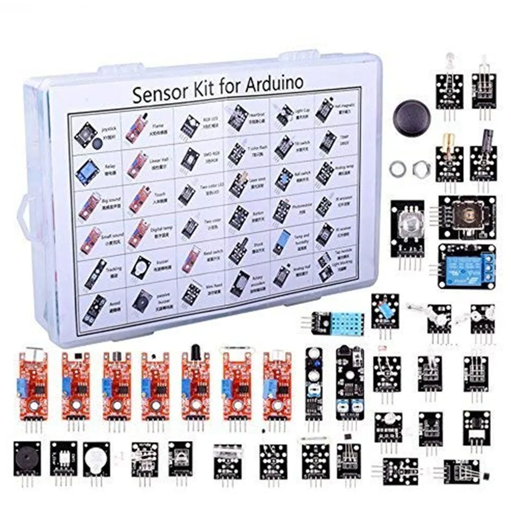 37 In 1 Sensor Module Board Set Kit for Arduino & MCU Education User for Arduino Starters DIY Raspberry Pi Mega2560 for UN
37 In 1 Sensor Module Board Set Kit for Arduino & MCU Education User for Arduino Starters DIY Raspberry Pi Mega2560 for UN