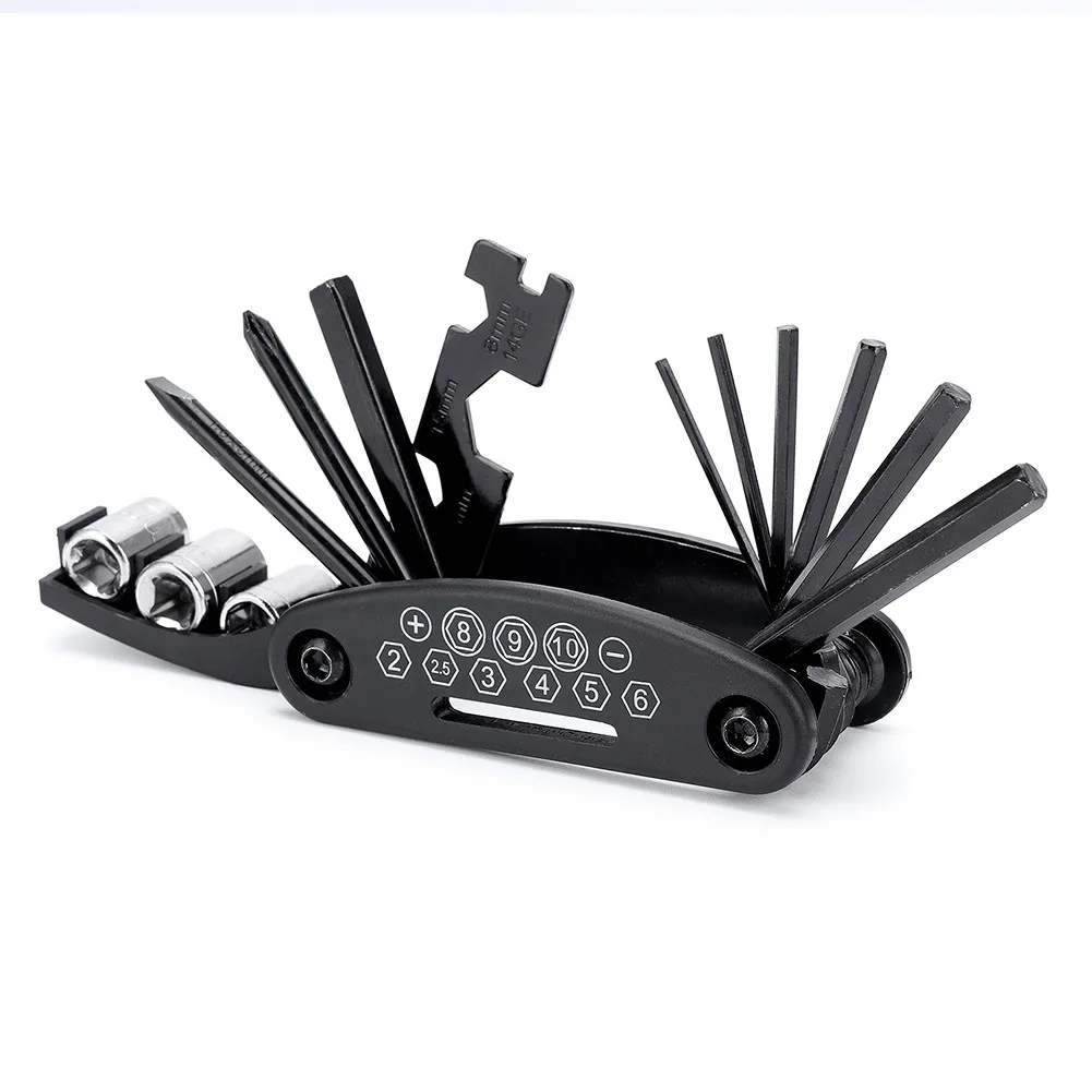 16 In 1Multi Tool Bicycle Repair Tool Kit Metal Allen Hex Keys Screwdriver Chain Link Tool MTB Road Bike Protable Repair Tool
16 In 1Multi Tool Bicycle Repair Tool Kit Metal Allen Hex Keys Screwdriver Chain Link Tool MTB Road Bike Protable Repair Tool
