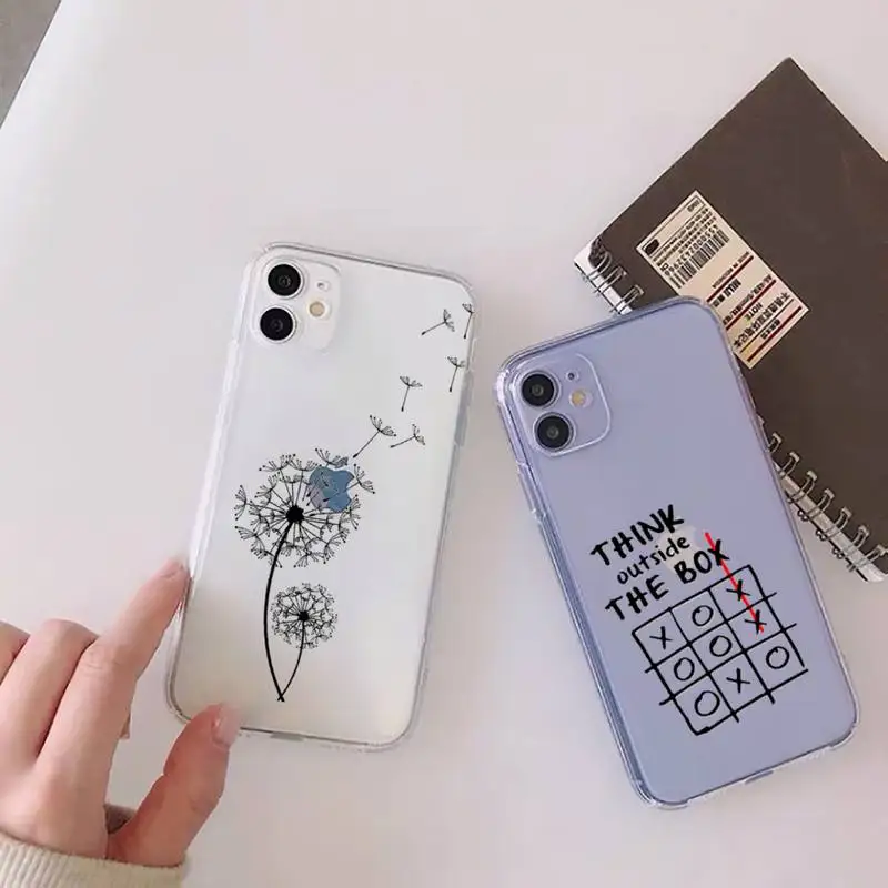 Dandelion Feather Text Phone Case Clear Transparent for iPhone 11 12 13 mini pro XS MAX 8 7 6 6S Plus X 5S SE XR 2020
Dandelion Feather Text Phone Case Clear Transparent for iPhone 11 12 13 mini pro XS MAX 8 7 6 6S Plus X 5S SE XR 2020