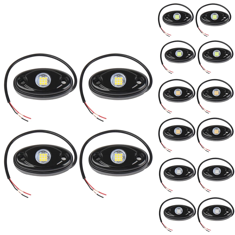 4Pcs 9LED Super Bright Rock Light Kit LED Waterproof LED Neon Underglow Light for Off Road Truck Boat
4Pcs 9LED Super Bright Rock Light Kit LED Waterproof LED Neon Underglow Light for Off Road Truck Boat