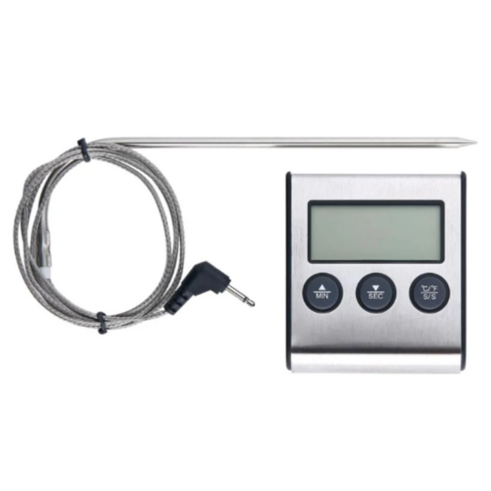 Digital BBQ Meat Thermometer Grill Oven Thermomet With Timer & Stainless Steel Probe Cooking Kitchen Thermometer
Digital BBQ Meat Thermometer Grill Oven Thermomet With Timer & Stainless Steel Probe Cooking Kitchen Thermometer