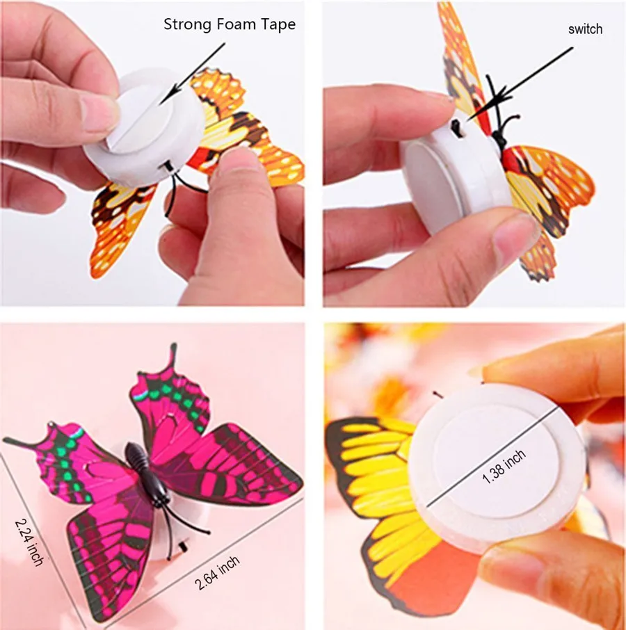 Colorful Changing LED Butterfly Decoration Night Light with Battery 3D Butterfly Wall Stickers Home Decorative Wall Nightlights
Colorful Changing LED Butterfly Decoration Night Light with Battery 3D Butterfly Wall Stickers Home Decorative Wall Nightlights