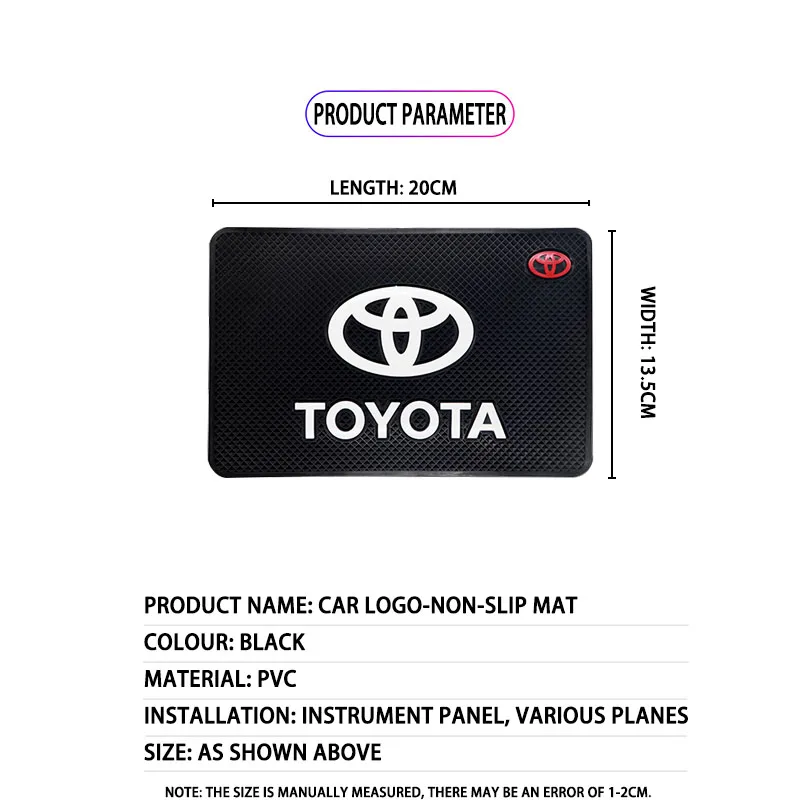 Car anti-slip mat for car Silicone Car high-viscosity perfume seat cushion Toyota-logo anti-slip mat for car
Car anti-slip mat for car Silicone Car high-viscosity perfume seat cushion Toyota-logo anti-slip mat for car