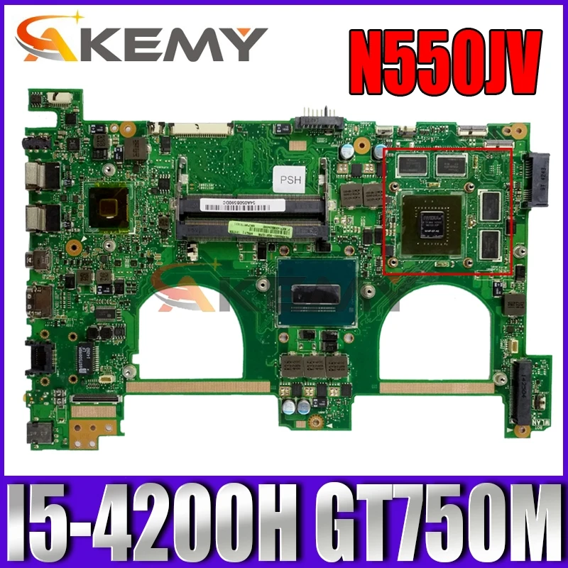 Akemy N550JV материнская плата для ноутбука ASUS VivoBook N550JV N550JK N550JX оригинальная материнская плата I5-4200H GT750M
Akemy N550JV материнская плата для ноутбука ASUS VivoBook N550JV N550JK N550JX оригинальная материнская плата I5-4200H GT750M