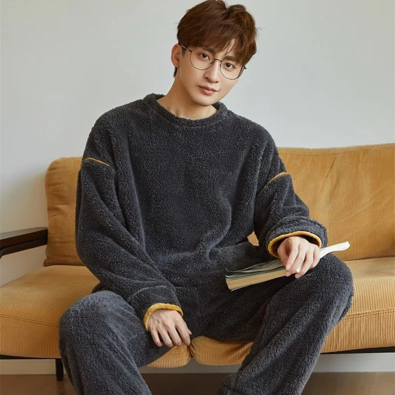 Inverno engrossar quente pijamas de flanela conjuntos para homens manga longa tops + calças masculinas pijamas tamanhos grandes
Inverno engrossar quente pijamas de flanela conjuntos para homens manga longa tops + calças masculinas pijamas tamanhos grandes