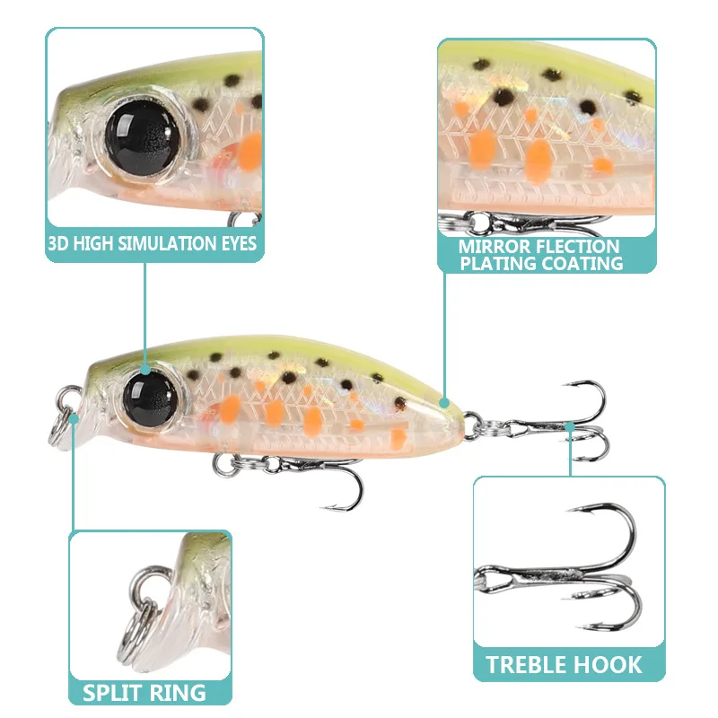 Ufishing Sinking Fishing Lure Wobbler 1Pcs/Lot Mini Minnow Lures 2.5g/35mm Bass Trout Bait
Ufishing Sinking Fishing Lure Wobbler 1Pcs/Lot Mini Minnow Lures 2.5g/35mm Bass Trout Bait