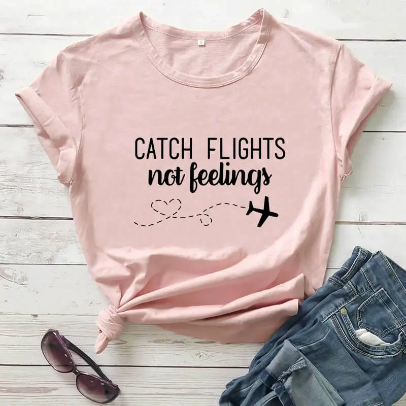 Catch Flights not Feelings Travel Shirt 2020 New Arrival Summer 100%Cotton Funny T Shirt adventures Shirts Vacation Shirt
Catch Flights not Feelings Travel Shirt 2020 New Arrival Summer 100%Cotton Funny T Shirt adventures Shirts Vacation Shirt